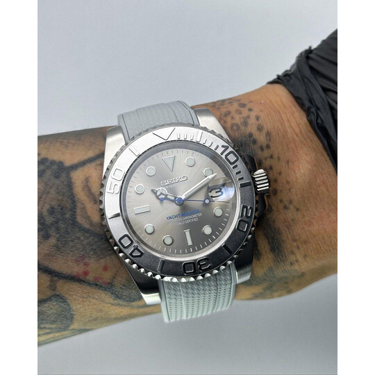 Custom Seiko Mod • Silver Yachtmaster • 40mm